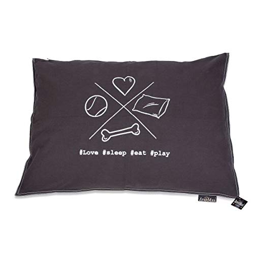 Cama para perros grandes gris de 100 x 70 cm rectangular