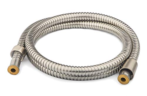 Ana Bath 60 Inch (5 ft) Stainless Steel Shower Hose, Flexible/Twist-Free Brass Nuts/Spot Resist Brushed Nickel Finish