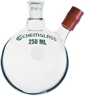 Chemglass CG-1514-A-07, Round Bottom Flask, 250ml Capacity, Heavy Well, Thermo Fit, 14/20 Joint