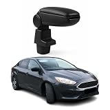 OMAC Black Center Console Armrest for Ford Focus 2012-2014 Plastic PU Leather 1 Pc