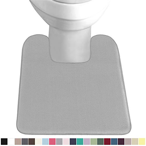 Gorilla Grip Original Thick Memory Foam Contour Toilet Bath Rug 22.5x19.5, Square, Cushioned