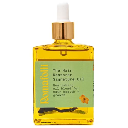 Romafolli Hair Restorer Signature Oil – Restorative Hair Oil Blend, Infused with aventurine. Large size Elixir 50ml
