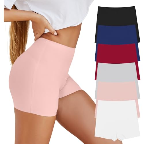 Image of SHARICCA BoyShorts Panties for Women Seamless Soft Boy Shorts Underwear Short Boxer Briefs Anti Chafing Multiple Pack
