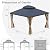 12'X14' Hardtop Gazebo, Outdoor Aluminum & Steel Canopy with Curtains & Netting for Patio, Backyard & Lawn(Brown)