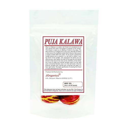 Image of Puja Kalawa Thread, Red and Yellow Sacred Cotton Thread for Religious Ceremonies