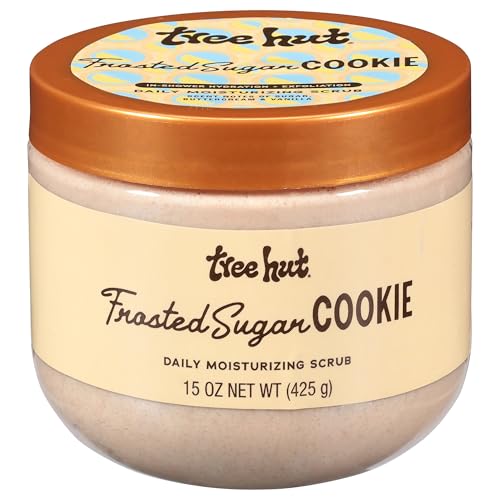 Tree Hut Frosted Sugar Cookie Daily Moisturizing Scrub Whipped Foamy Exfoliating Body Scrub Hydrating Formula for Soft Glowing Skin 15 oz