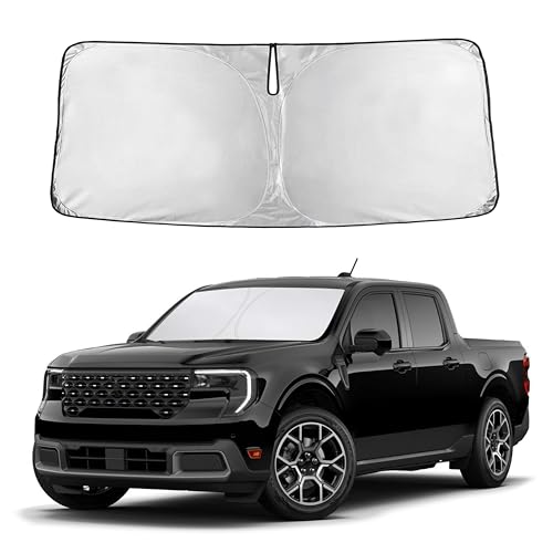 Image of Autovir Windshield Sun Shade Fit for 2021-2024 2025 2026 Ford Maverick Sunshade, Front Car Window Shades Sun Visor, Blocks UV Rays & Heat, Car Accessories