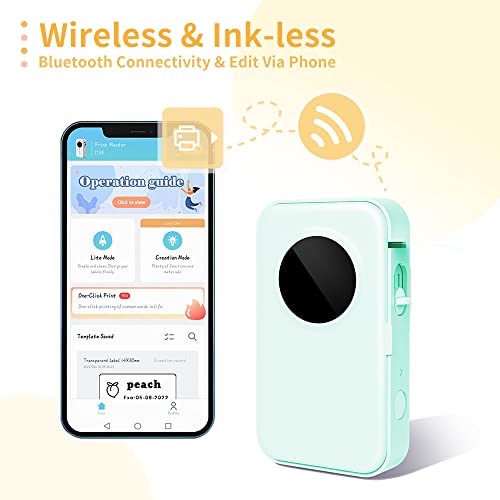 Phomemo D35 Etikettendrucker, Mini Bluetooth Etikettiergerät Tragbarer beschriftungsgerät selbstklebend Labeldrucker, Handgerät Kabelloser Label Printer Für Zuhause, Büro, Schule