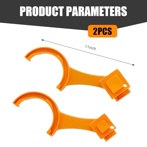 Image of 2 PCS RV Sewer Hose Connection Wrench, 11 inch ABS Multi-function Labor-saving Disconnect Tool for 3 inch and 4 inch Sewer Pipe, Offset Open Curve Design Wrench, Universal for RVs Repair Part (Orange)