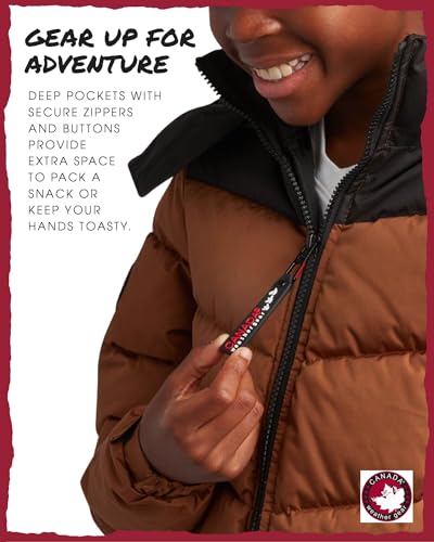 CANADA WEATHER GEAR Boys' Puffer Jacket - Bubble Winter Coat - Water Resistant Outerwear Jackets for Boys (8-20)3