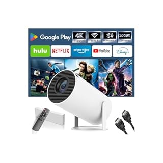 Proiettore Portatile 4K, SUMTAB Mini Proiettore con Bluetooth e WiFi, Rotazione 180°, per Interno/Esterno，Compatibile con HDMI/TV Stick/Laptop