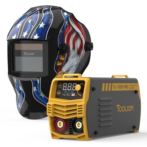 Image of TOOLIOM Blue Eagle Design Welding Helmet+Anti-Stick Portable Welding Machine