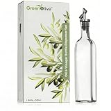 GREENOLIVE 17 oz Clear Glass Olive Oil Dispenser