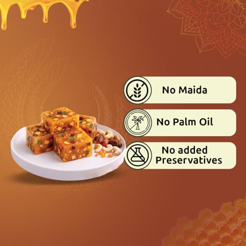 Image of Fulva Honey Dry Fruit Halwa 200g, Original Kozhikoden Halwas, Traditional Kerala Sweet, Soft Chewy Indian Dessert, Dates, Kismis, Kerala Halwa, Festival & Gifting Sweet