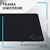 Logitech G G240 Gaming Mouse Pad in tessuto, Ottimizzato per i Sensori da Gioco, Attrito Moderato, Antiscivolo, Accessori Gaming per Mac e PC, 340 x 280 x 1 mm - Nero
