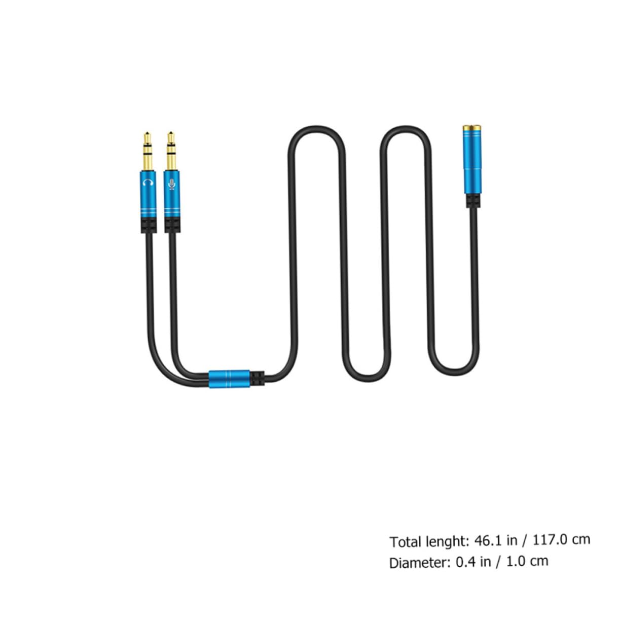 jojofuny 8piezas Cable Divisor De Audio y Micrófono Adaptador para Auriculares Pc Compatible Dispositivos De Doble Entrada
