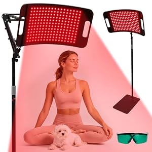 Red Light Therapy for Face and Body – 204LEDs Tri-Wavelength 660nm 850nm 940nm Infrared Light Therapy Panel with Stand for Home Use, Red Light Therapy Lamp for Body Face, Gift for Women Men