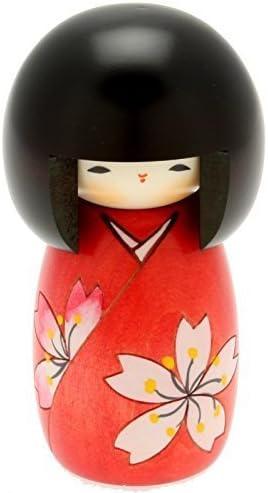 Usaburo Japanese Kokeshi Doll, Asuka's Red Kimono by Usaburo