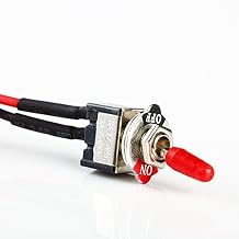 MAS SPST Toggle Switch Wires On/Off Metal Mini Small Automotive/Boat/Car/Truck