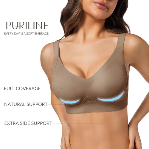 Women's Wireless Bra, Seamless Soft Push Up Bralettes, No Underwire Comfortable Full Coverage Everyday Bra - Image 3