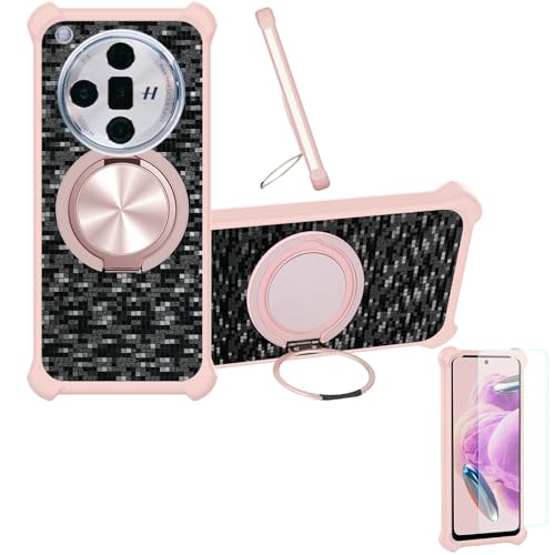 �Ή� Oppo Find X7 �P�[�X Phone Case [1�� 9H+�d�x���� �K���X�t�B����][360°��]���X�^���h�A�}�O�l�b�g��]CX-14-FEN