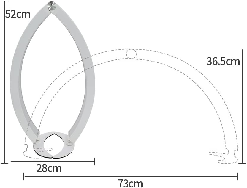FOSA Half Moon Nail Desk Lamp 40W 28in Led Light for Nails Foldable, Adjustable Brightness, Color Temperature, Led Manicure Desk Lamp with Remote