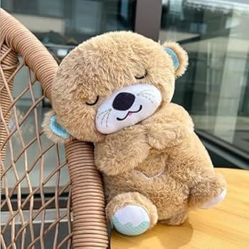 Image of AGC Breathing Teddy Bear with Music for Baby Sensory Sleep Lights Rhythmic Soft Toy, Lights and Breathing Motion, Breathing Toy Teddy Bear with Lights | Best Gift for Kids (Dark Cream)
