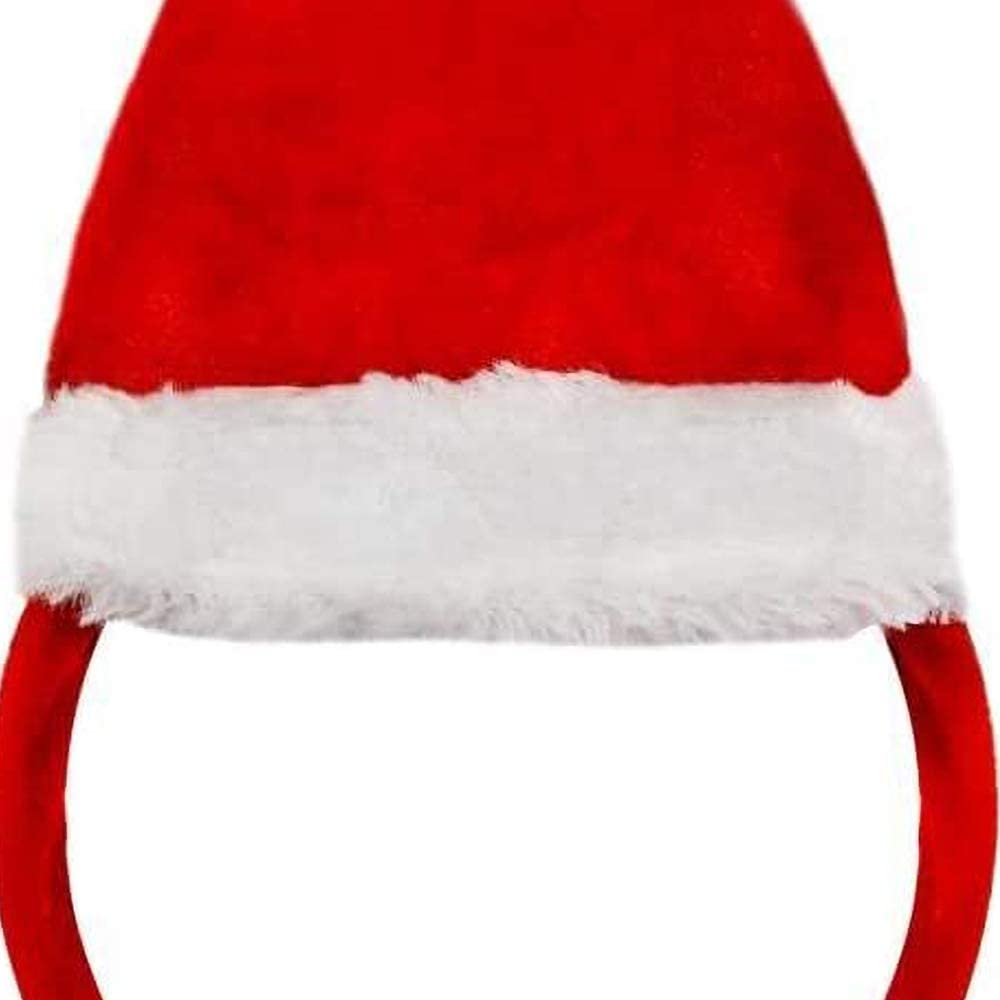 Mini sombrero de Papá Noel para adultos, gorro rojo con ribete blanco y bola – Papá Noel Papá Noel con accesorio para disfraz de Papá Noel (48 unidades)