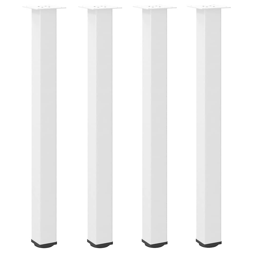 Juego de 4 patas para mesa de bar, color blanco, 100-102 cm, altura regulable, robustas patas de acero para mesas altas, mesas de bar y muebles de bricolaje, patas cuadradas para muebles con