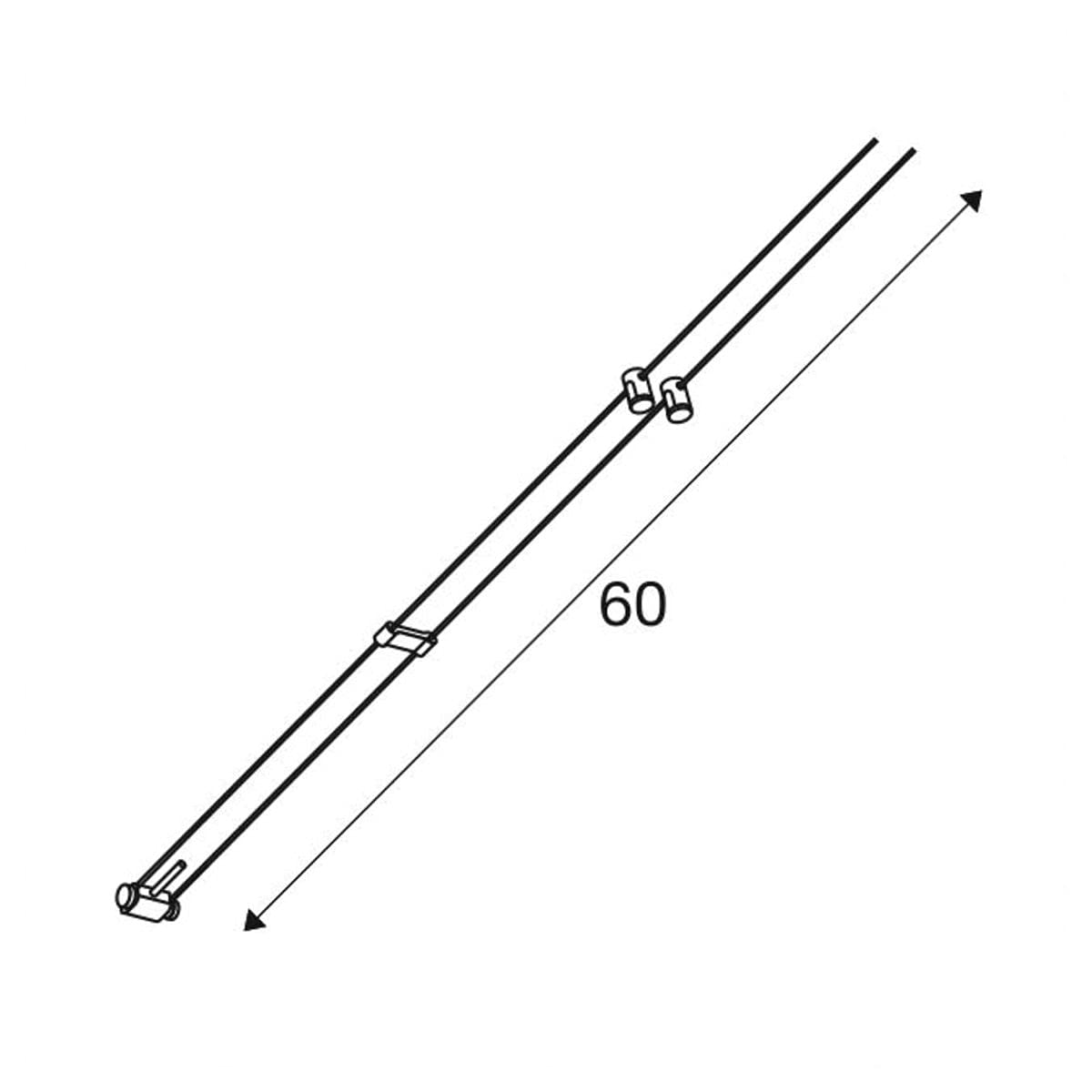 SLV foco para sistema de cable ASMARA/proyector, foco led, proyector de techo, luminaria de techo, iluminación de interior / GX5,3 35 W blanco