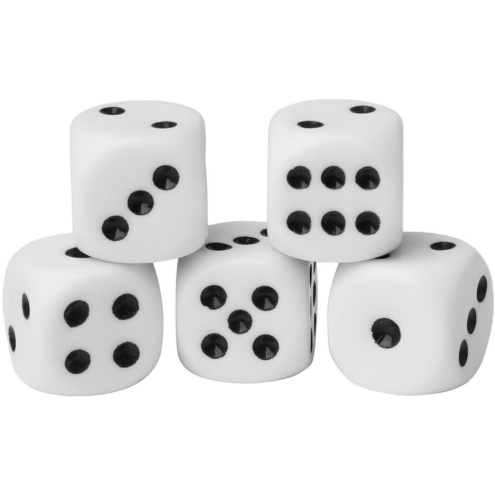 Playing Dice Casino Party Game accessories -Saver Pack of 12 Pieces of Dice