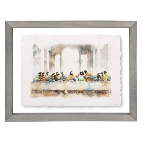 La Cène Décoration murale bois flottante Pâques tableau rectangulaire FAR1263