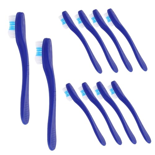 WEKADRIN 10 piezas Cepillos de Dientes Desechables de Seguridad para Instituciones Mango Corto de Paquete de Unidades Diseño Exclusivo para Limpieza Oral Prisiones y Hospitales