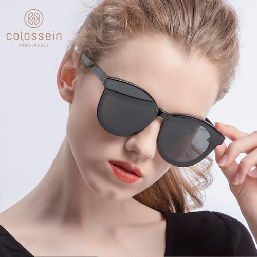 COLOSSEIN Oversized Sunglasses Womens Men, Anti-Blue Ray Nylon Lens UV400 protect2