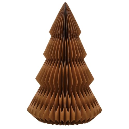 Mica Decorations Sapin de Noël en Papier - Christmas Tree Artificiel Pliable - H152 x Ø104 cm - FSC Mix - Marron