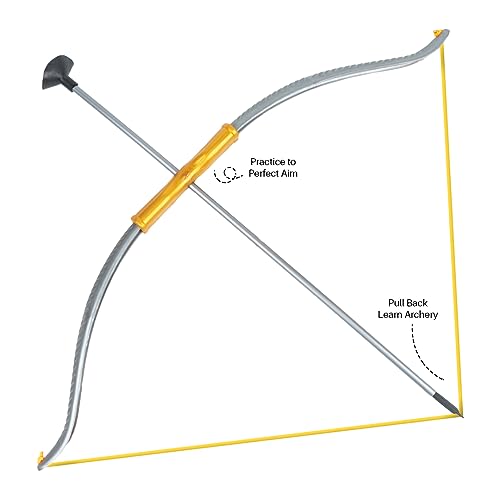 Image of Ratna's Shiva Bow and Arrow Set with Trishul & 3 Suction Cup Tip Arrows Target Game Plastic Toy Set for Kids