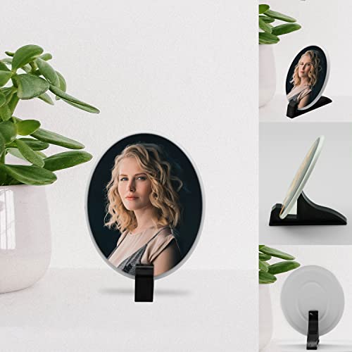 Image of Personalized Ceramic Photo for Headstone, Waterproof Picture for Grave Cemetery Tombstone Pictures Porcelain Cameo Funeral Portrait Memorial Monument Photo for Burial Stone Hanging Decorative Tiles
