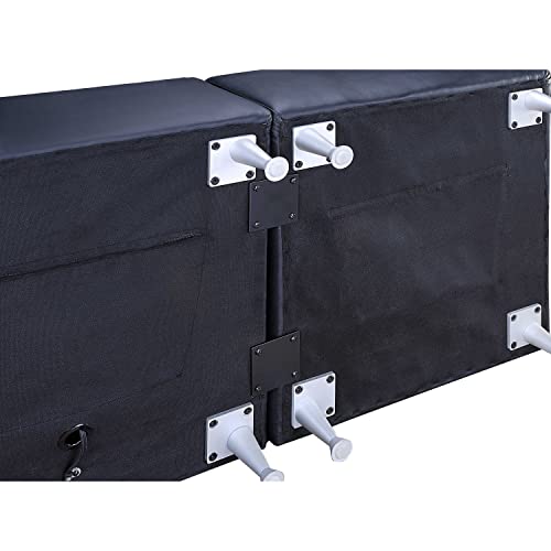 Plaque de montage Lorell noir support de connectique pour mobilier - 3
