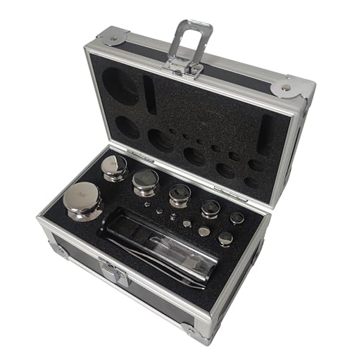 JARYANNIX F1 Calibration Weight Kit Precision 1mg-500g 304 Stainless Steel Lab Weights with Space-Saving Case, 25pcs for Scientific Industrial Educational Use