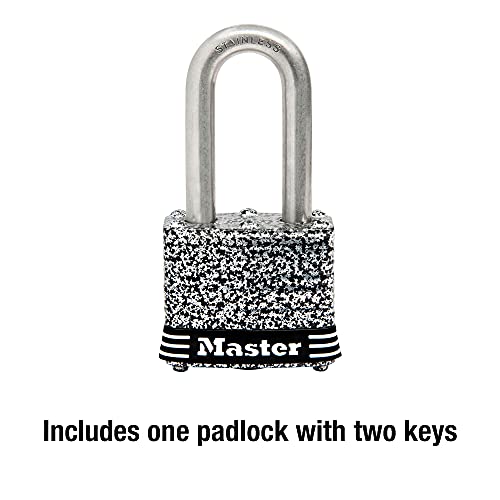 Image of Master Lock 3SSKADLF Stainless Steel Outdoor Padlock with Key, 1 Pack