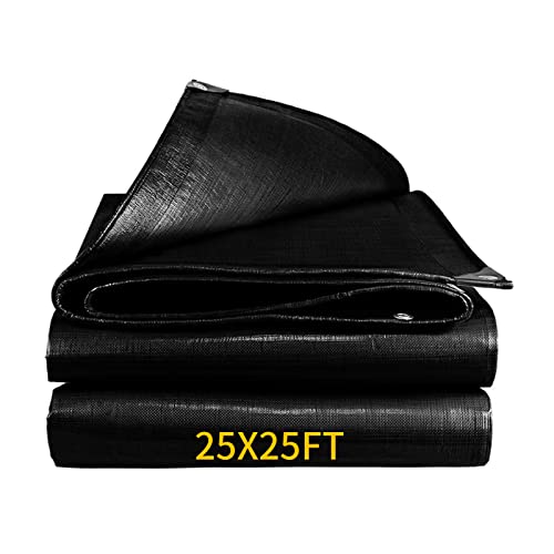 Coocure 25X25FT Reinforced PE Pond Liner, 28Mil Thickness Pond Liners