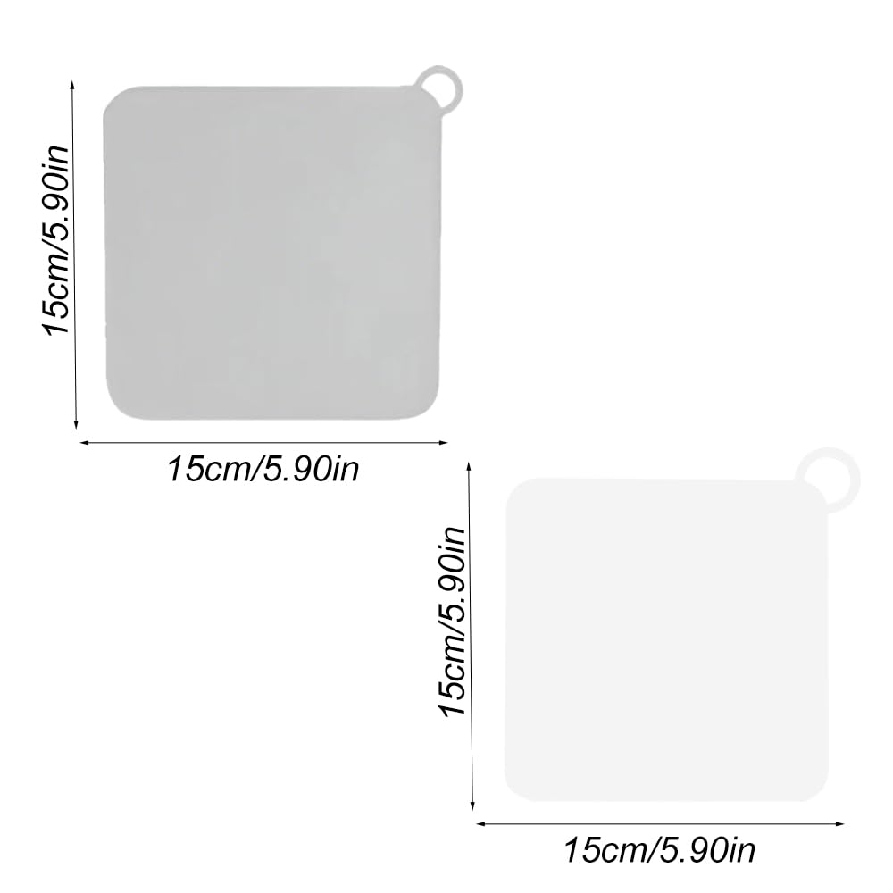 Cubierta de Desagüe de Suelo de Silicona, Juego de 2 Alfombrillas Anti-Olor con Asa Colgante, Tapón de Desagüe para Lavabo y Ducha