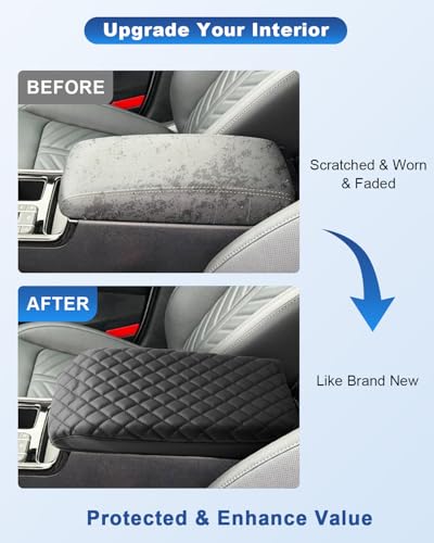 Image of CDEFG for 2026 Kia Sorento Center Console Cover for 2026 Kia Sorento Accessories Armrest Cover Middle Console Protector Arm Rest Pad Leather