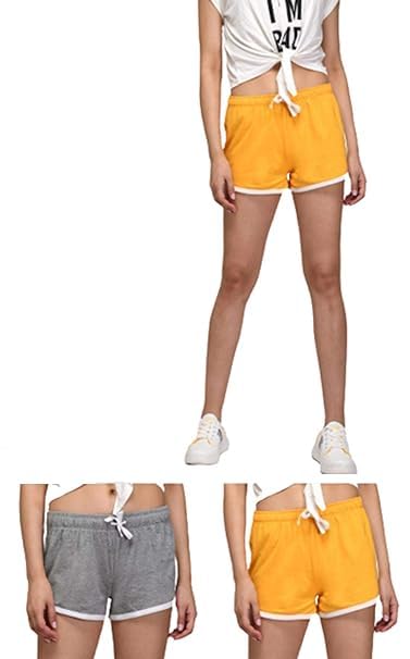 Image of KOTTY Women's Night Shorts (YellowGrey, 34)