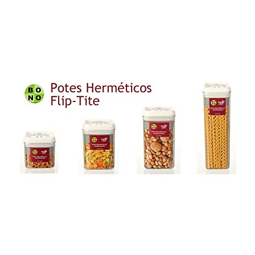 Pote para Mantimentos Hermético Bono Home de Acrílico Flip Tite 1,9 litros