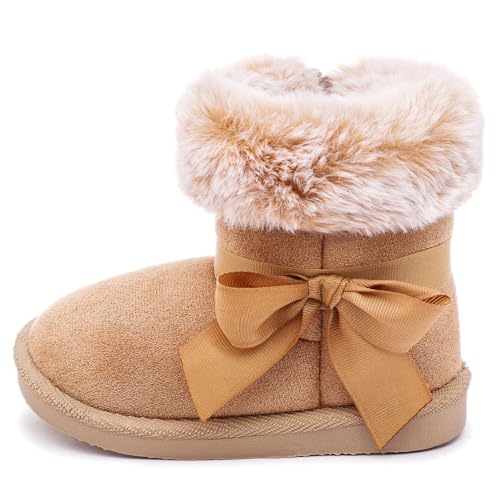 Image of Femizee Girls Boys Warm Winter Boots Kids Outdoor Snow Boots(Toddler /Little Kid)