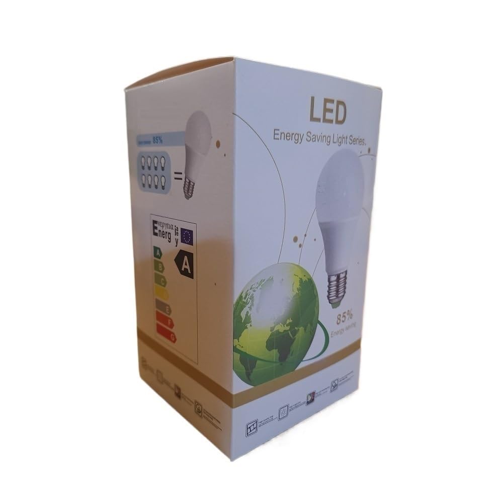 1fortunate Lights, Paquete de 5 Bombillas LED Inteligentes AC85-265V E27 de 15 W, luz Blanca cálida y luz Blanca fría, Control de Sonido(2700K(Warm White))