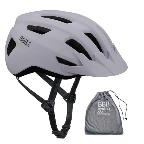 BBB Cycling, Casco de Bicicleta de montaña y Carretera para Hombre y Mujer, Visera Desmontable e Insectos, Condor 2.0, Bolsa de Viaje, BHE-173T, Blanco Mate, M (54-58 cm), Unisex, M (54-58cm)