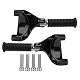 【Alta calidad】 Los pedales traseros modificados para motocicletas están hechos de aleación de aluminio CNC resistente y material de goma, que tiene alta resistencia al desgaste y resistencia a la corrosión y larga vida útil.F8g312