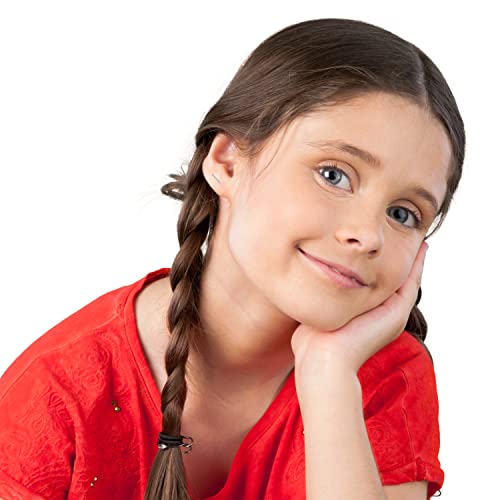 Hoberta Real 14K Solid White Gold Tiny Line Bar Stud Earrings For Women & Girls - Hypoallergenic For Sensitive Ears, Small & Minimalist Jewelry For Gifts #TOP6